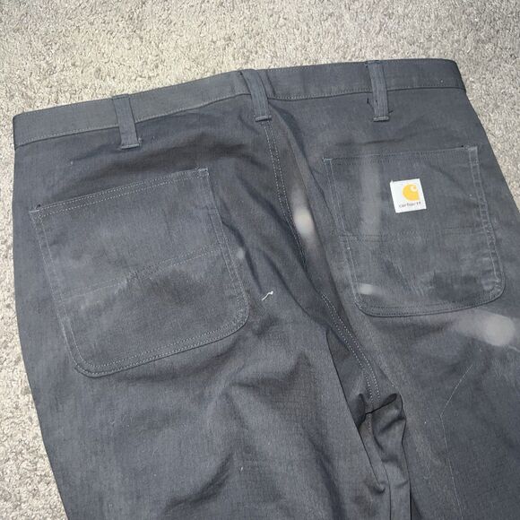 Carhartt Rugged Flex Canvas Work Pants Men 36x30 Gray Relaxed Fit Utility Pocket - Picture 8 of 9